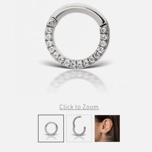 Maria Tash 8mm Cubic Zirconia Eternity Ring